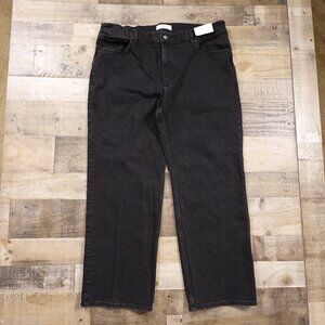 Abercrombie & Fitch 90s Relaxed High Rise Jeans Women's 18s shorter inseam Black